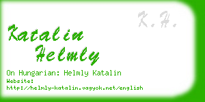 katalin helmly business card
